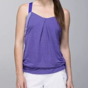 Rest Less Tank Wee Stripe Heathered Bruised Berry